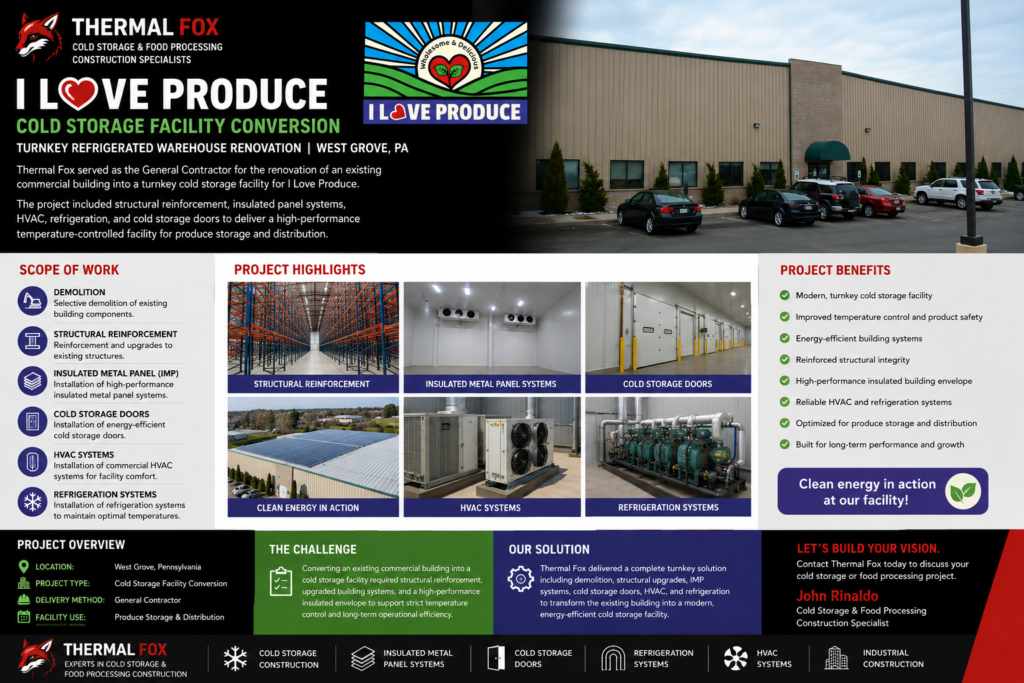 I Love Produce Cold Storage Facility Conversion