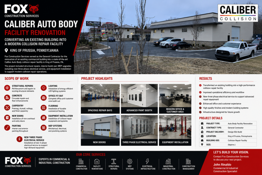 Caliber Auto Body Facility Renovation